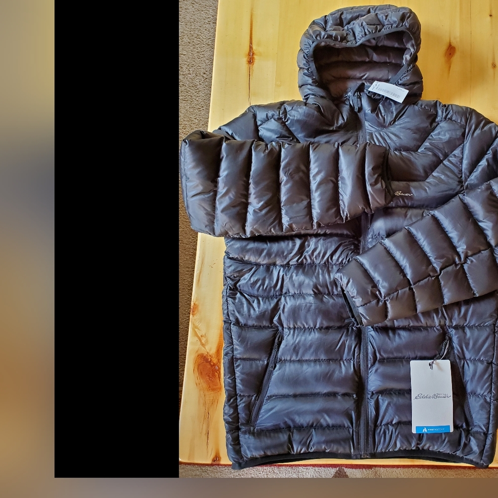 Mens Eddie Bauer First Ascent Downlight Hooded Jacket M